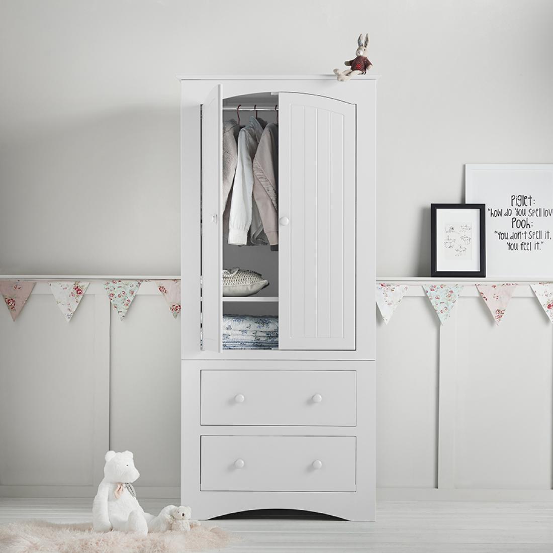 Baby wardrobe with drawers outlet