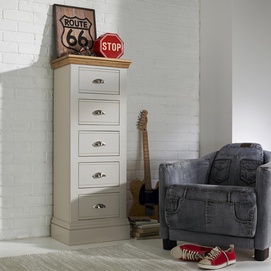 Charlie Oakley 4 or 5 Drawer Tallboy