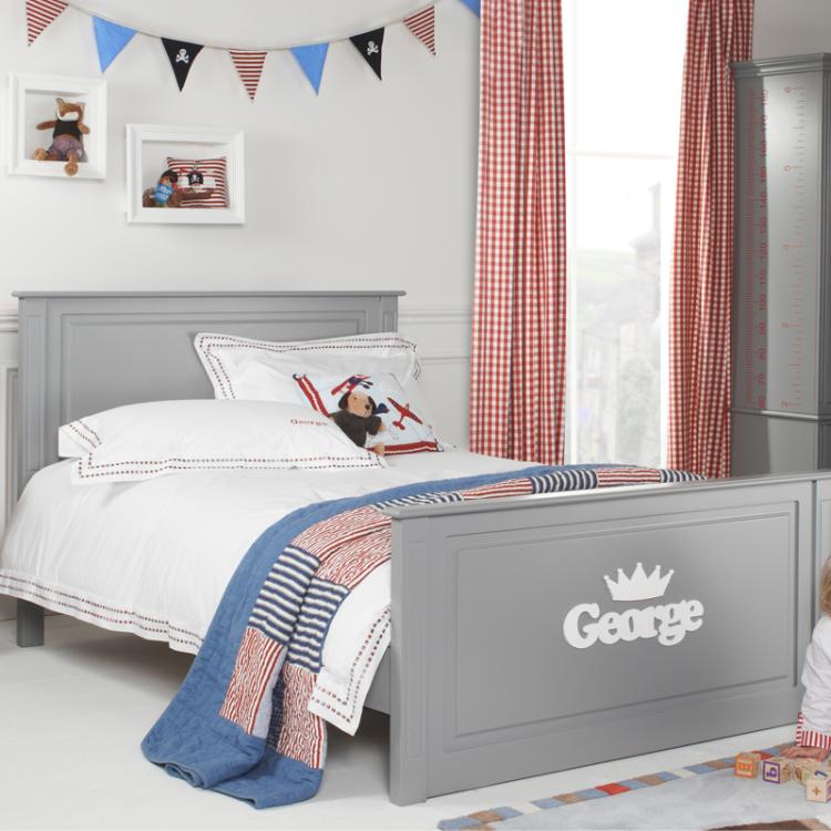 grey childrens bed